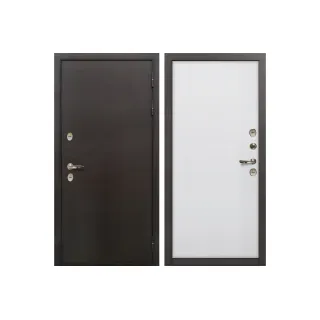 Входная металлическая дверь с терморазрывом Лекс Термо Сибирь 3К Ясень белый (панель №62)